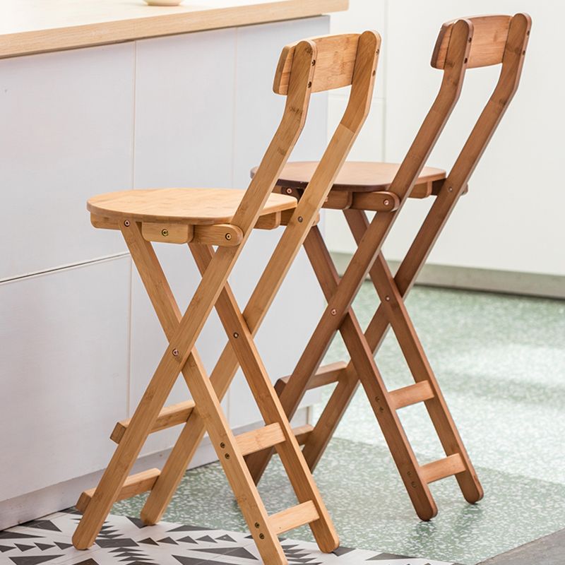 Minimalismus-Barhocker mit Holzrückenlehne für den Innenbereich, zusammenklappbare Thekenhocker, 1 Stück