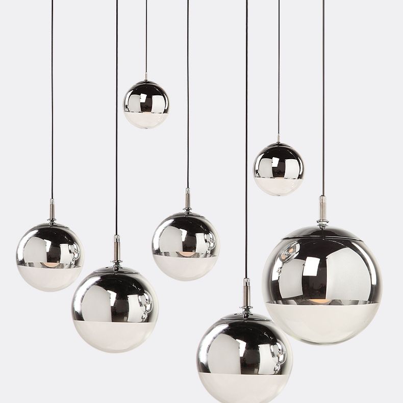 Globe Hanging Pendant Light Modern Simple Glass Pendant Light Fixtures for Restaurant