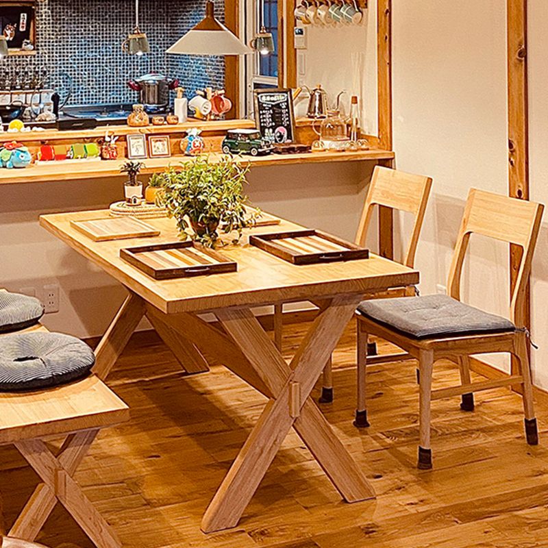 Trestle Base Dining Room Table Wood Dining Table for Dining Room