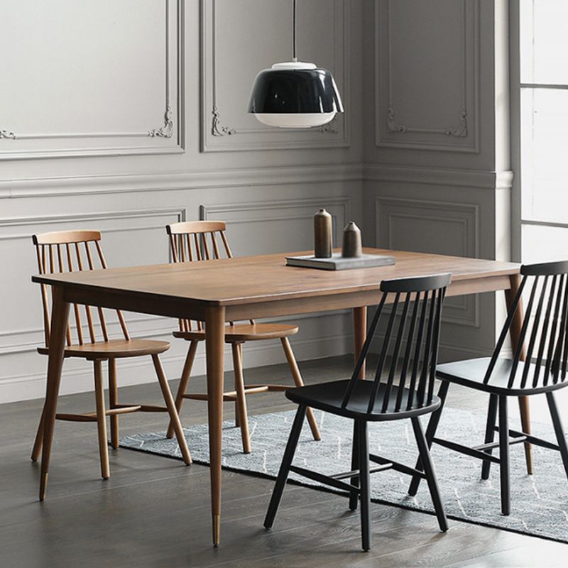 Luxury Pine Wood Table for Restaurant Rectangle Dining Table with 4 Legs