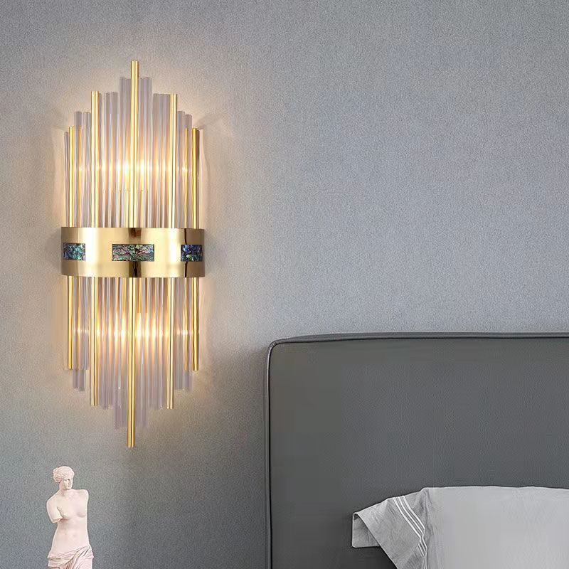 2-Light Geometric Sconce Light Modern Crystal Sconce Light Fixture