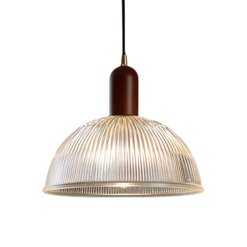 Japaner Stil hängend hängendes, geripptes Glas Einer heller Anhängerlampe für Schlafzimmer