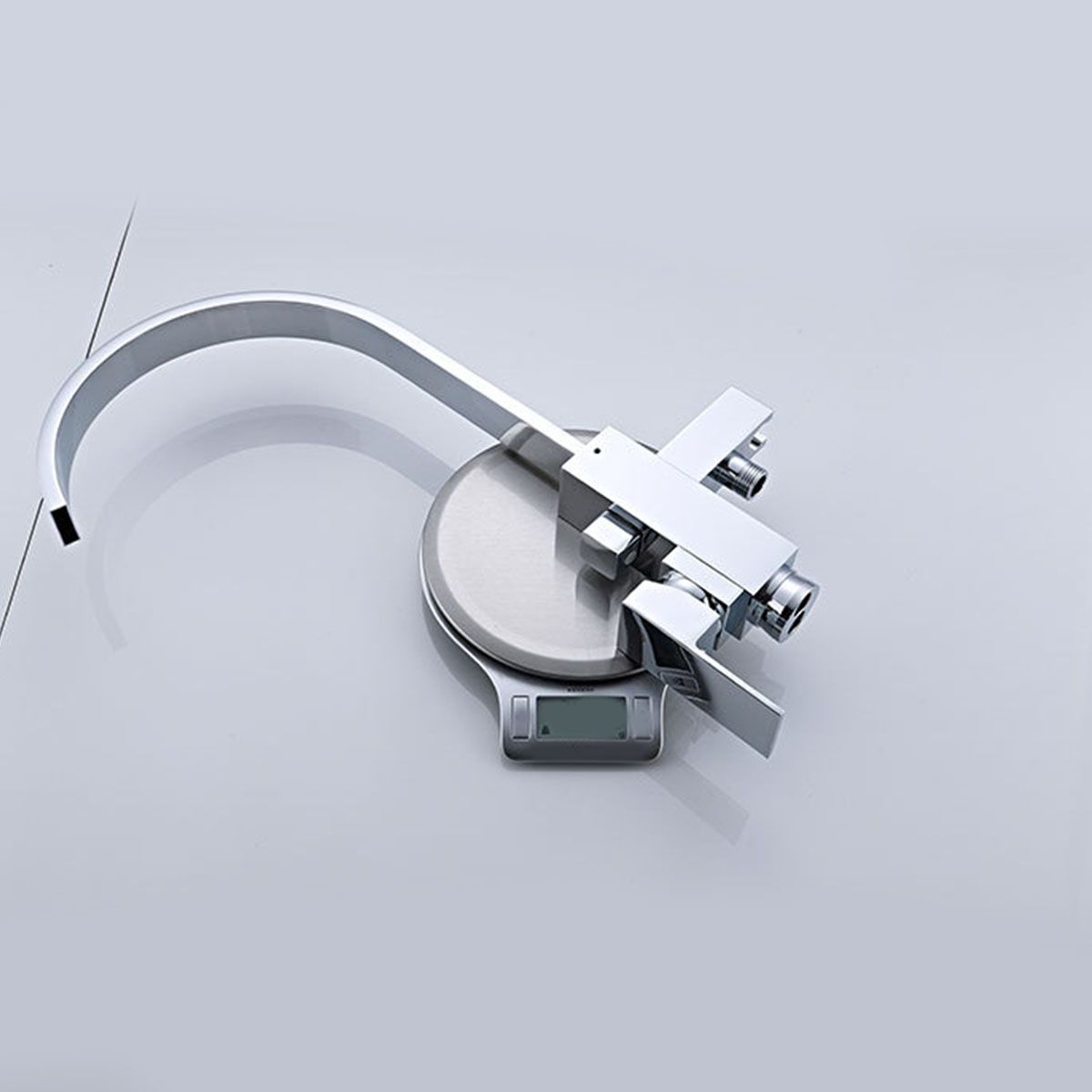 Modern Freestanding Tub Filler Trim Brass Floor Mounted with Risers Freestanding Faucet