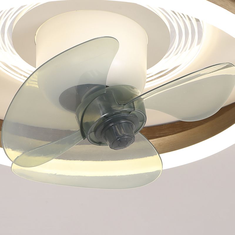 Rotatable-Head Ceiling Fan Lamp Frequency Conversion Modern LED Semi Flush Mount Light
