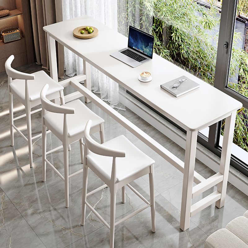 Modern Rectangle Bistro Bar Table Solid Wood Bar Table for Home