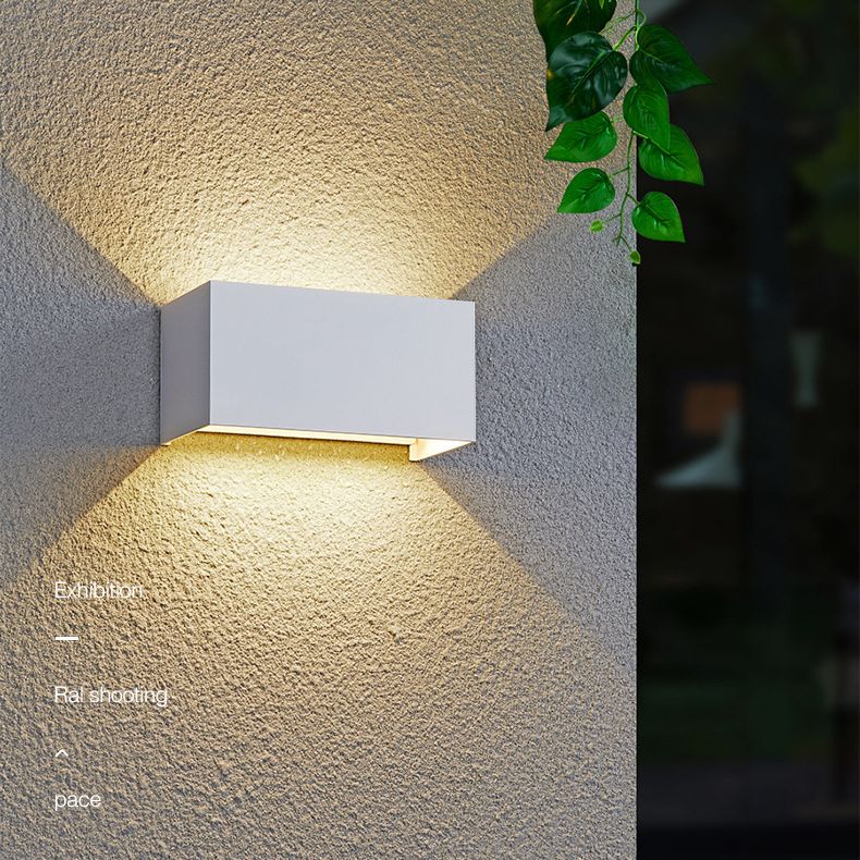 Lámpara montada en la pared rectangular Lámpara de montaje de pared de aluminio moderna para sala de estar