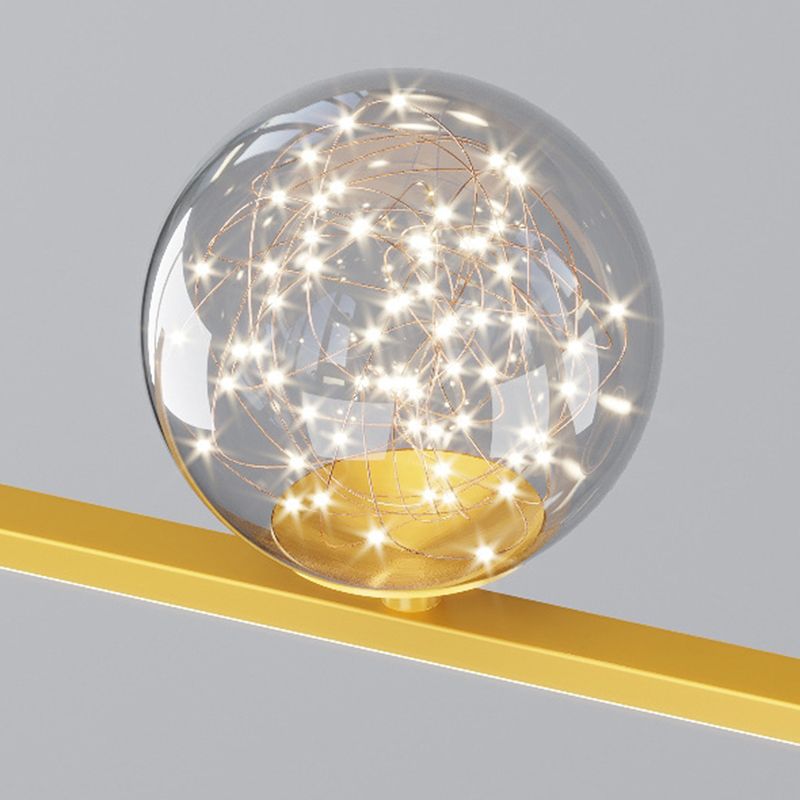 Linear Island Lights Modern Pendant Chandelier Metal 4 Light Island Lights