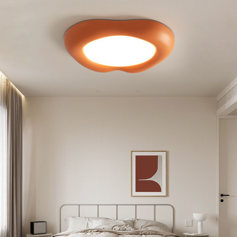 1 - Light Iron LED Flush Mount Minimalist Nordic Ceiling Flush in 4 Colors