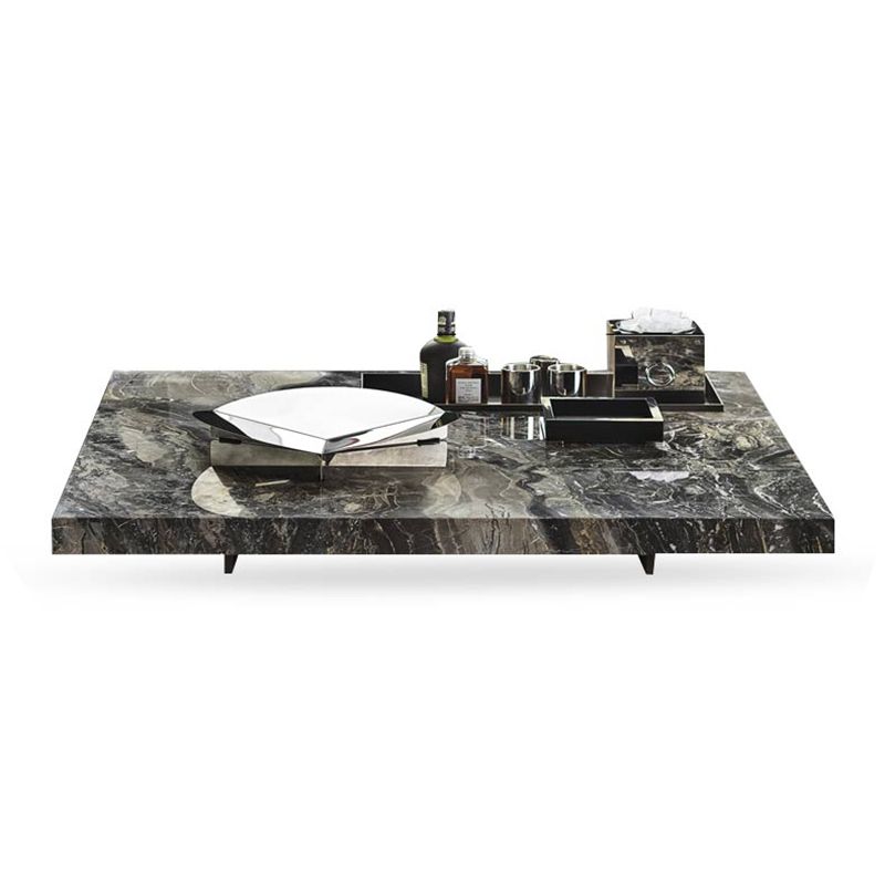 No Distressing Coffee Table Pedestal Marble Square Cocktail Table