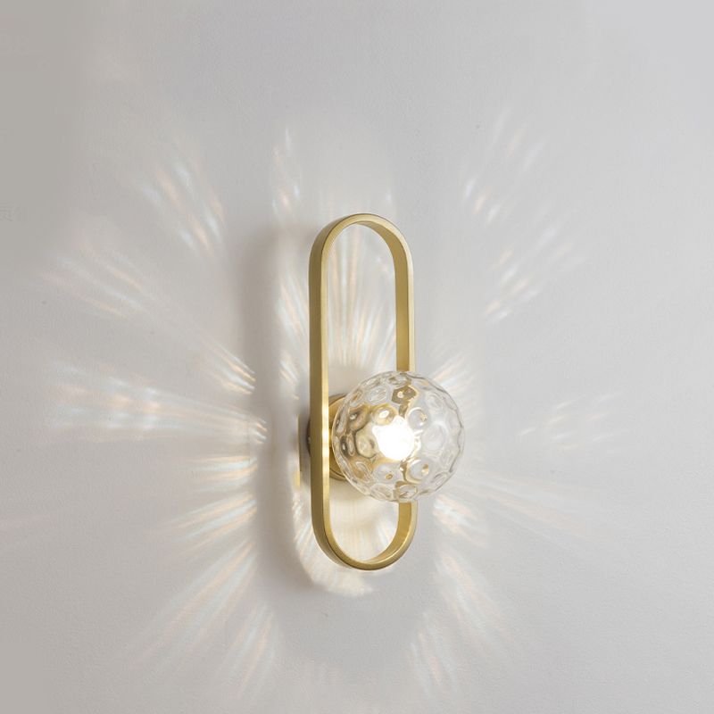 Éclair mural de la teinte en verre style moderne à 1 lumière luminaire mural