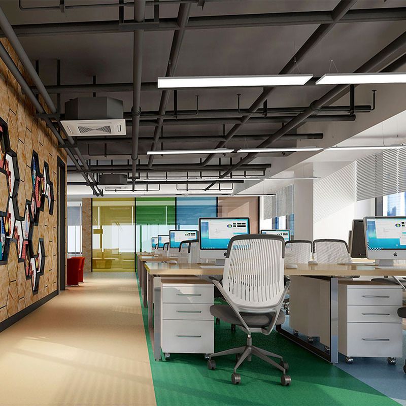 Silver/nero Ultra Slim sospeso a sospensione moderna Kit di luce a soffitto acrilico a led per ufficio