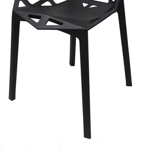 Silla de comedor de estilo moderno, silla auxiliar de plástico con brazo de comedor para cocina (juego de 4)