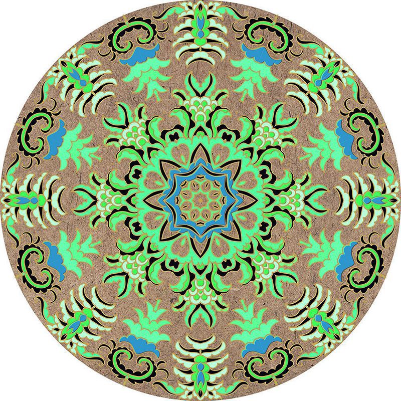 Tapis à imprimé floral multicolore