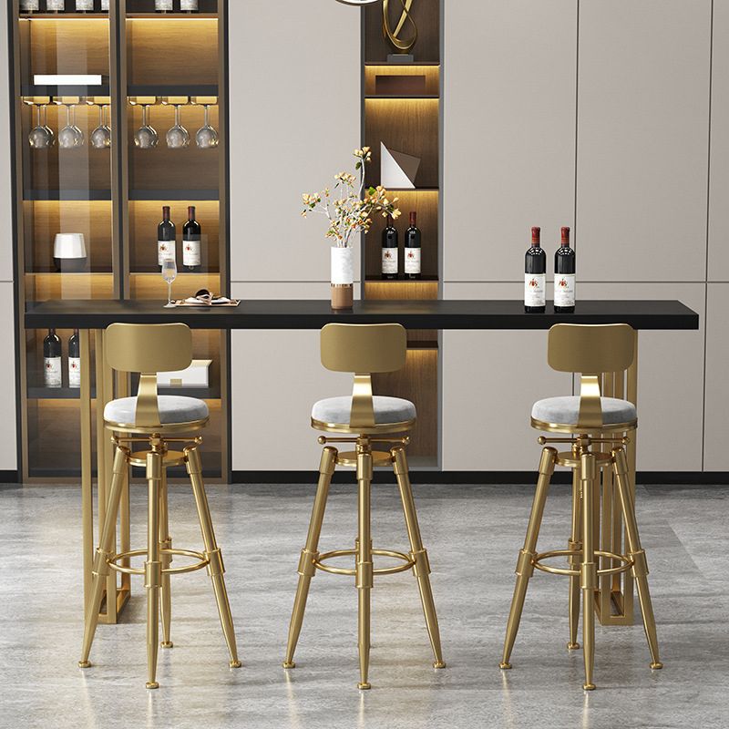 Glam Bar-height Table Solid Wood Top Pub Table for Living Room