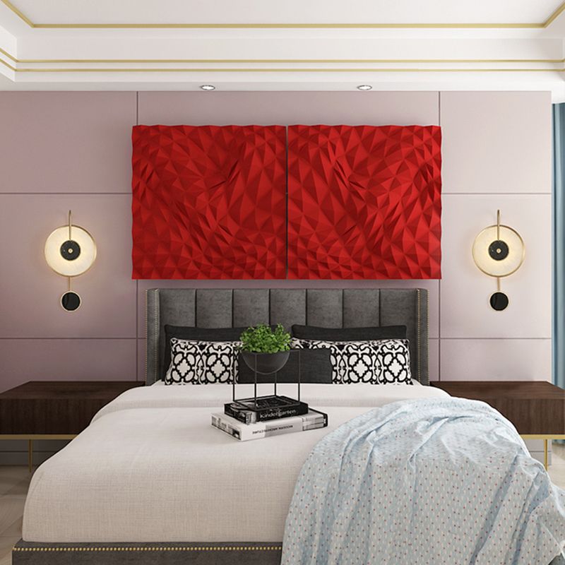 Contemporary Stone Wall Lighting 1-Light Circle Sconce Light for Living Room