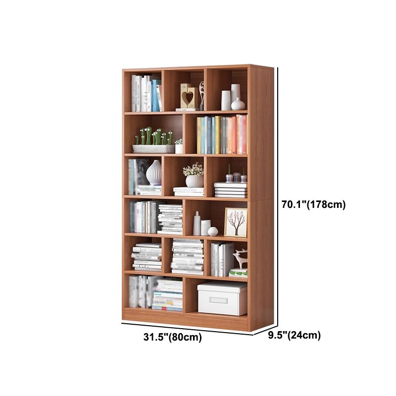 Estantería de estantería de madera fabricada vertical vertical cerrada estantería