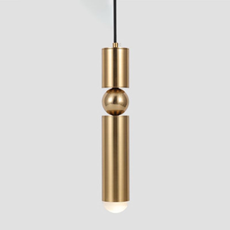 Cylindrical Metal Hanging Pendant Light Modern Style Ceiling Downlight Pendant Light for Dinning Room