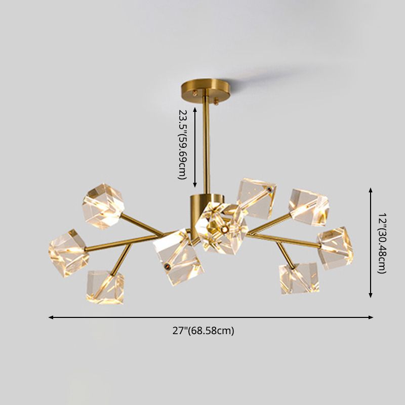Modern Chandelier Light Metal Artistic Ceiling Pendant for Dining Room Living Room