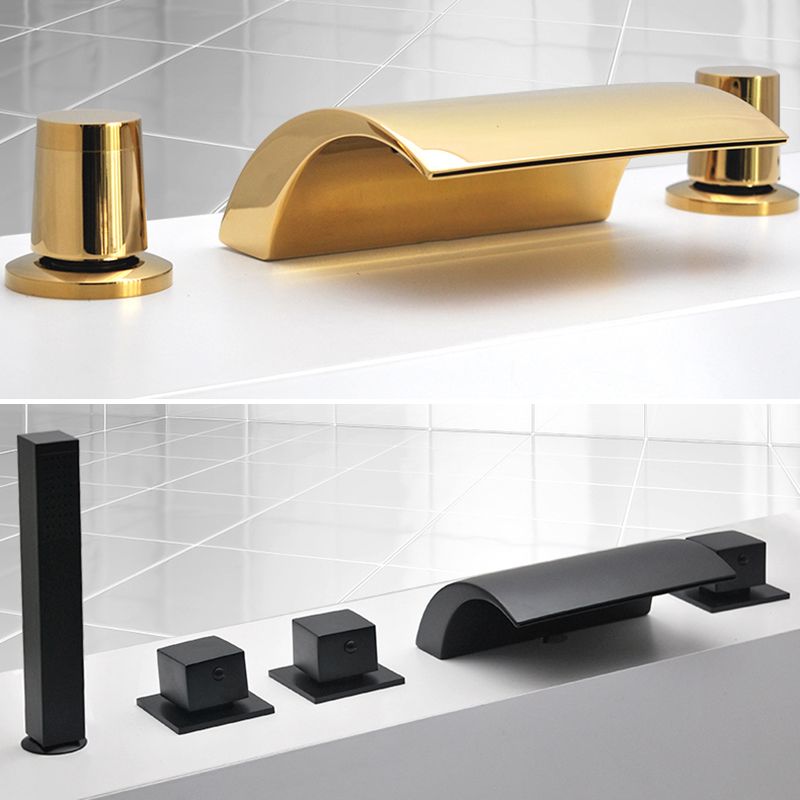 Contemporary Bath Faucet Trim Metal Deck Mounted Bath Faucet Trim