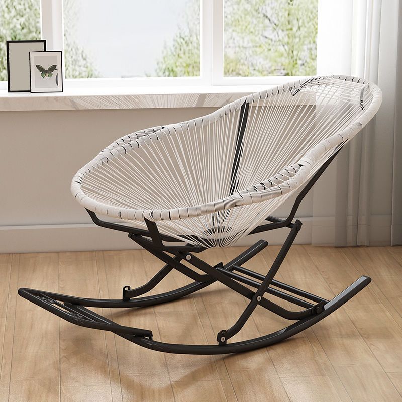 Simple Style Iron Base Balcony Lazy Chair Leisure Rocking Chair