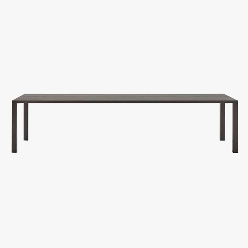 Glam Bruine vaste houten eettafel rechthoekige vorm standaard eettafel voor keuken