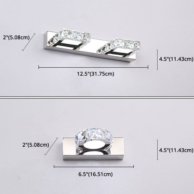 Luci da parete della vanità del cerchio Modern Minimalist Minimalist Crystal Vanity Light
