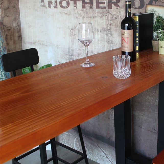 Industrial Solid Wood Counter Height Set 1/7/11 Pieces Indoor Footrest Counter Set