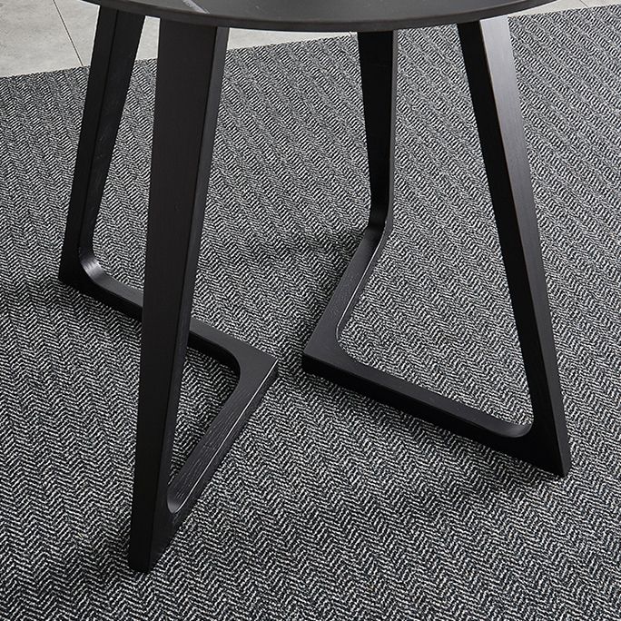 Sintered Stone Dining Table Industrial Double Pedestal Table for Dining Room
