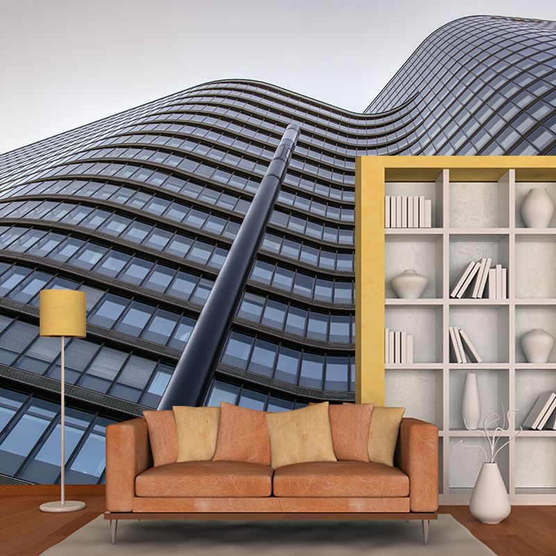 High Building Murals Stain-Resistant Contemporary Wall Decor for Office