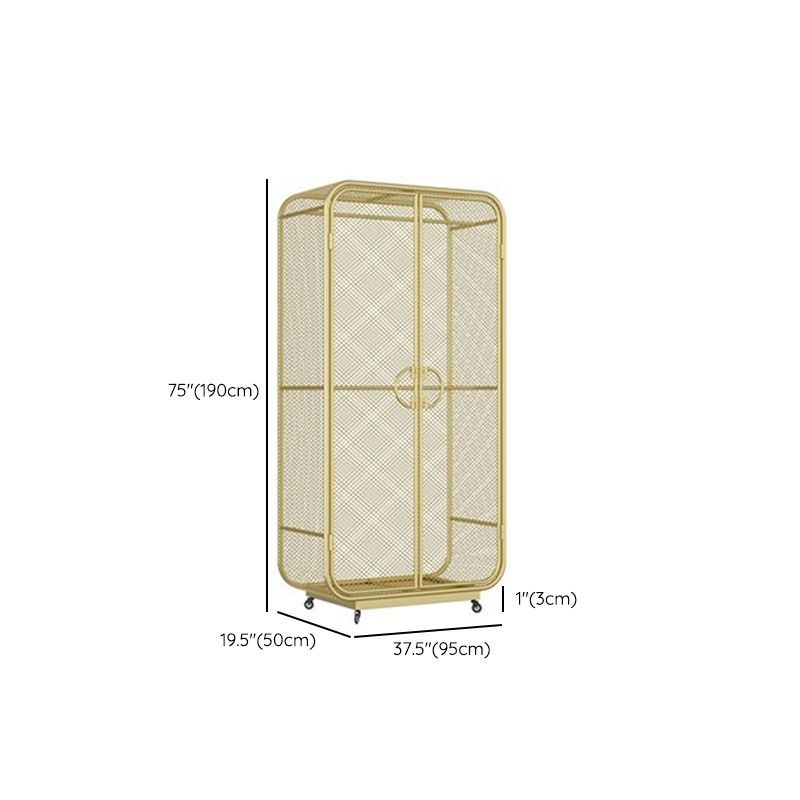 Modern Style Wardrobe Closet Metal Wardrobe Cabinet for Bedroom