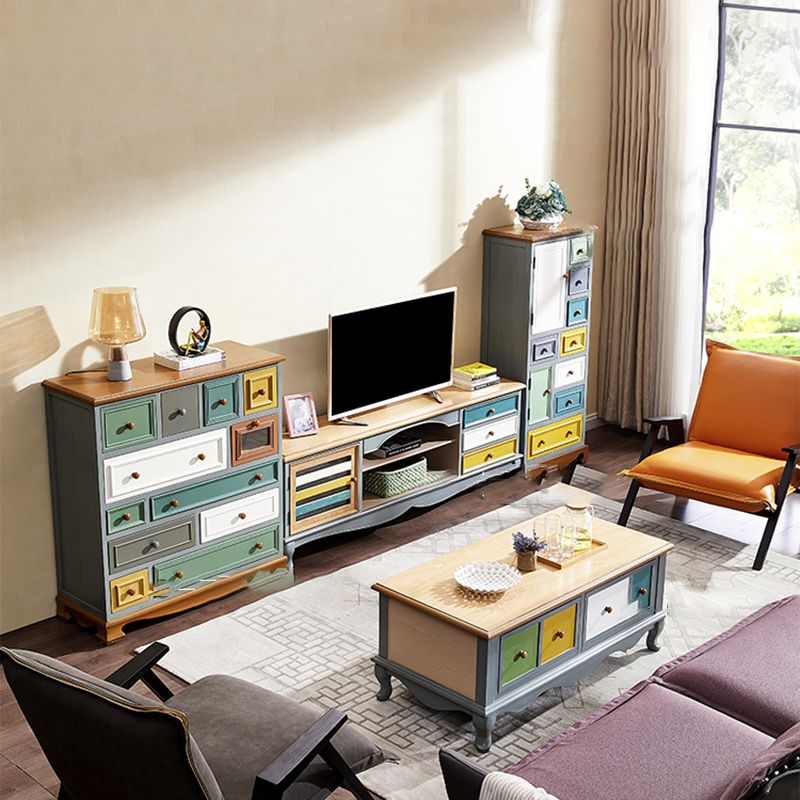 Coastal Birch Storage Chest Dresser Horizontal Storage Chest for Bedroom