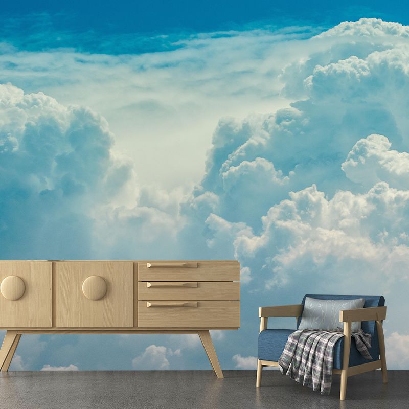 Clouds Landscapes Horizontal Photography Mural Eco-friendly Wallpaper for Home