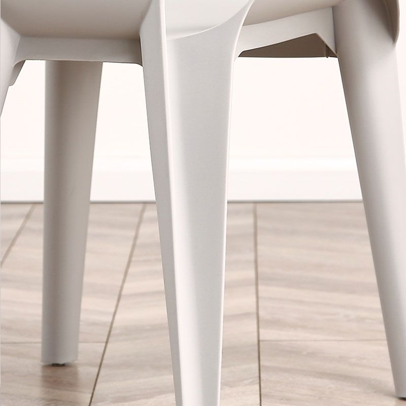 Modern Open Back Side Chair Plastic Arm Chair for Dining Room Bedroom