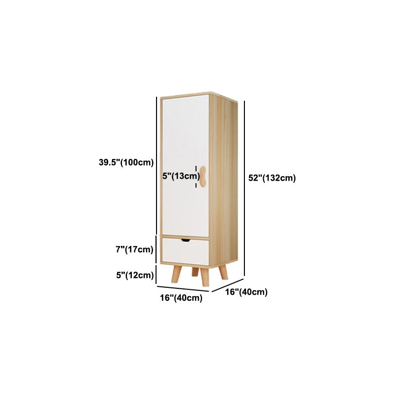 Manufactured Wood Storage Cabinet with Wooden Legs Modern Cabinet for Bedroom