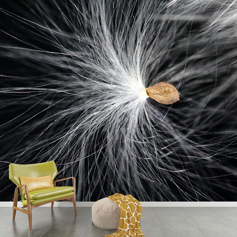 Simple Plumage Wall Murals Contemporary Wall Art for Bedroom, Water Resistant