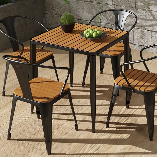 Industrial Style Dining Table 4 Metal Base Table for Home Kitchen Dinner