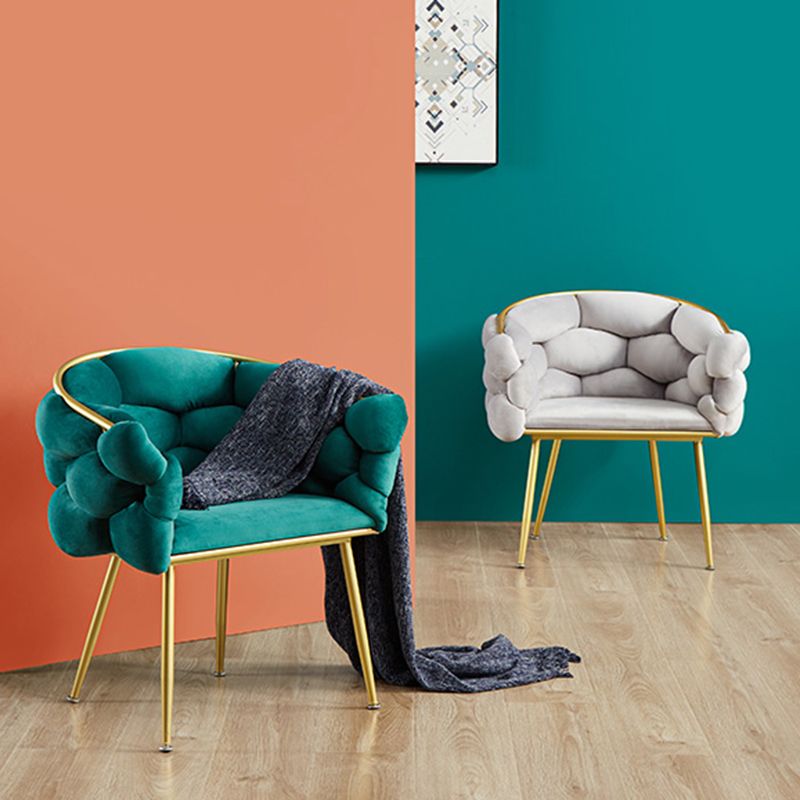 Scandinavian Luxury Upholstered Armless Dining Chairs Solid Back Chair