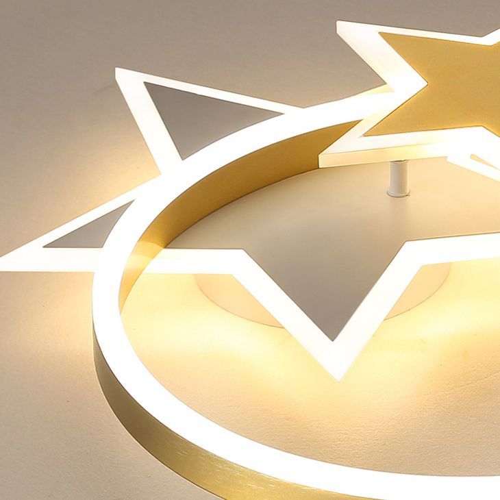 Children Ceiling Mount Light LED Ceiling Light with Acrylic Shade for Bedroom