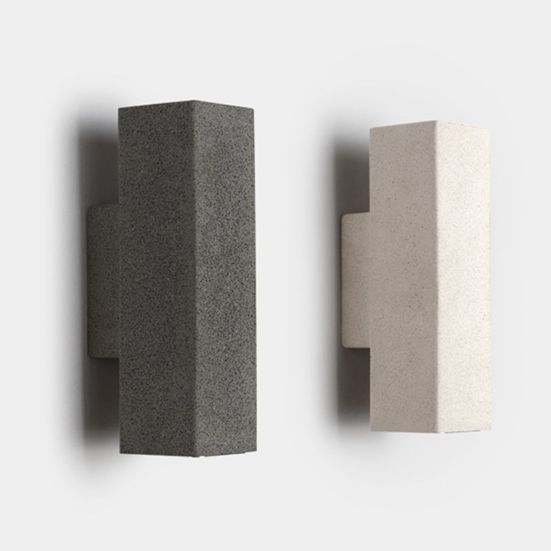 Contemporary Cement Wall Sconces Lighting Minimalist Wall Washer for Outdoor