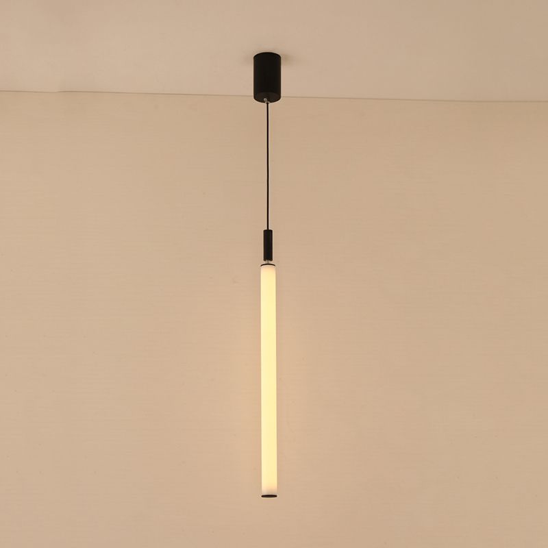 Lampada a sospensione del soffitto tubolare Minimalista Acrilico Black-White LED LEGGIO