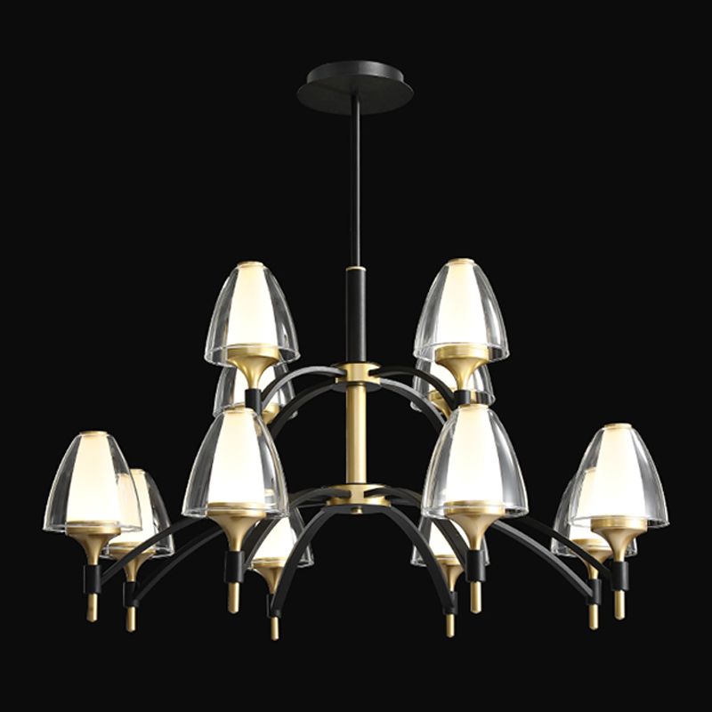 Schwarz Aluminium Anhänger Lichter Minimalismus Decke Anhänger Licht für Wohnzimmer