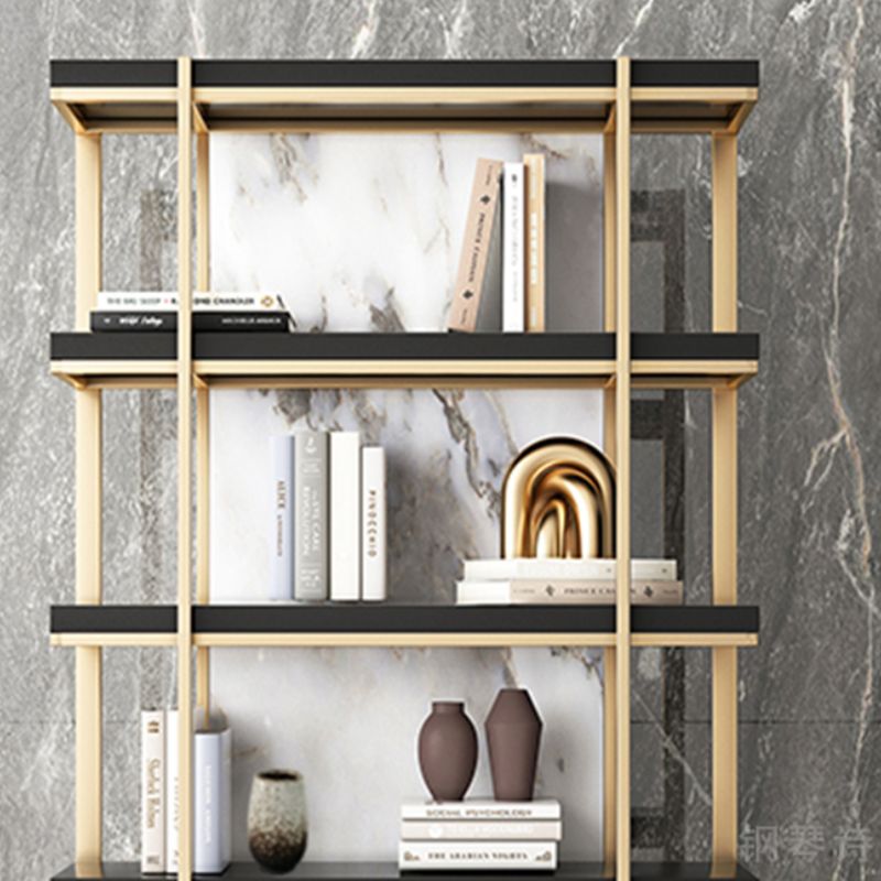 Engineered Wood Glam Bookcase Standard Closed Back Bookshelf
