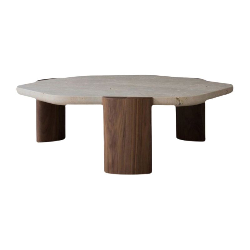 3 Legs Bunching Tables Modern Geometric Stone Coffee or End Table