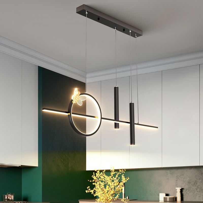 Contemporary Style Linear Island Lighting Metal Island Lighting Fixtures