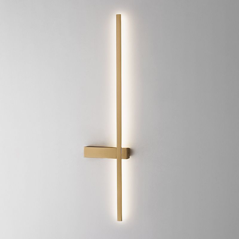 Linear Shape Metal Wall Light Modern Style 1 Light Wall Mount Light