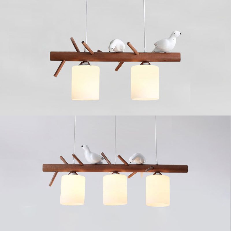 Branches en bois lampe de l'île Modern Simplicité Pendentif Lighting for Restaurant