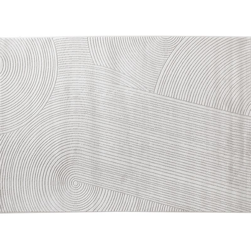 Grey Modern Area Carpet Polyester Stripe Pattern Rug Stain Resistant Area Rug for Home Decoration