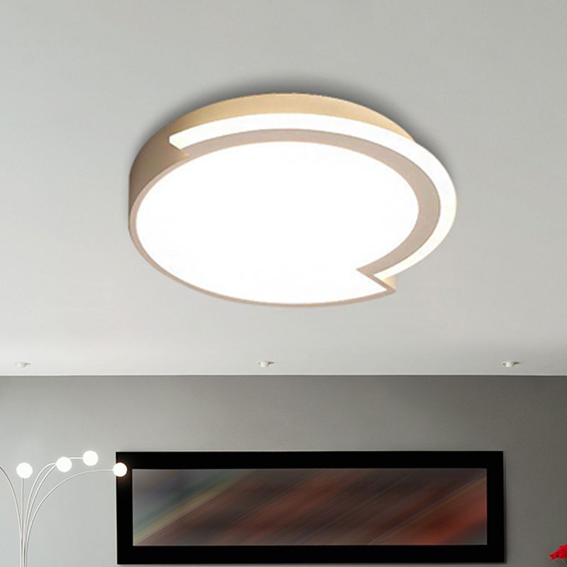 Plafonnier rond encastré moderne en acrylique blanc, 16/19,5/23,5 pouces, blanc chaud/blanc