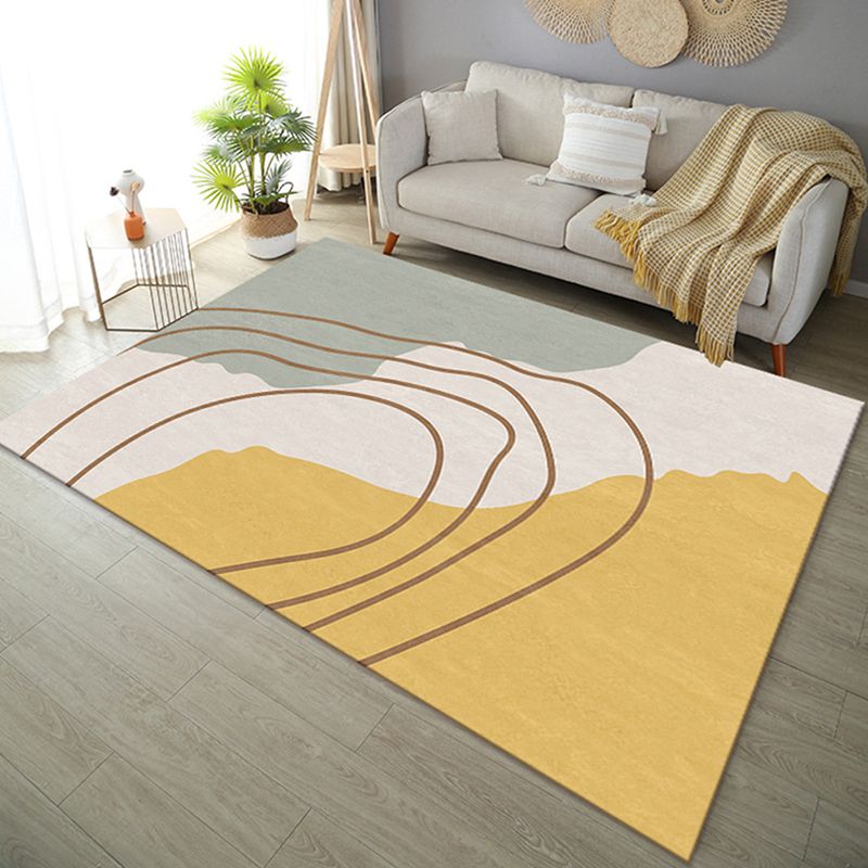 Tapis nordique blanc tapis en grume de couleur polyester