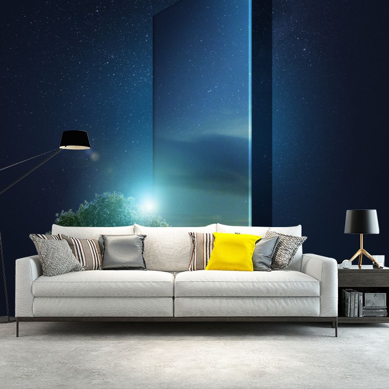 Photography Moon and Tree Murals Large Wall Art for Living Room, Customized Size